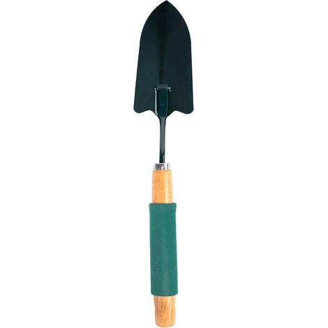 1x Truelle à main marron avec poignée ergonomique - Petit outil de jardinage pour désherber, creuser, planter et aménager les bordures.