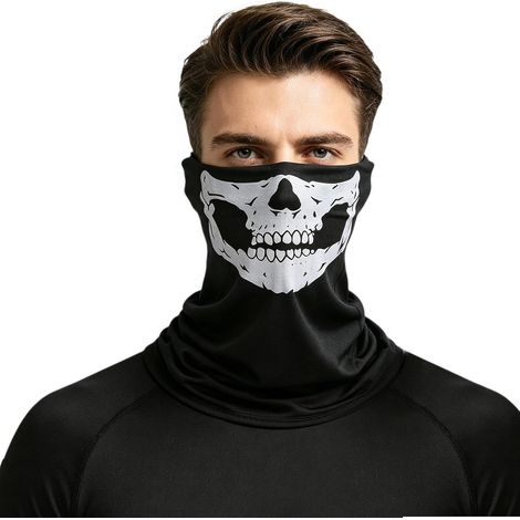 Écharpe respirante avec motif tête de mort (1/5)