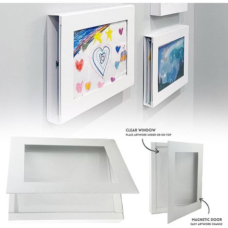Cadre pour tableau d'enfant Cadre pour tableau d'enfant avec ouverture frontale 33x24x6 (1/5)