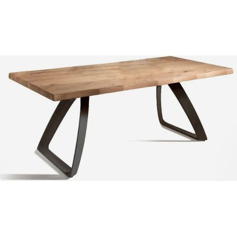 Mesa extensible de roble chapado 200/300x100 Timber - Roble (1/5)