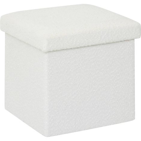 Pouf pieghevole mix n modul 31x31 cm bianco riccio - 5five