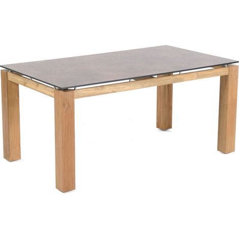 Sonnenpartner Gartentisch Base 160x90 cm Teakholz Old Teak Tischsystem
