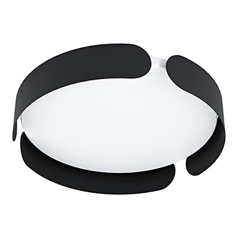 Plafoniera Moderna Valcasotto Acciaio Nero Luce Led Integrato 20W (1/4)