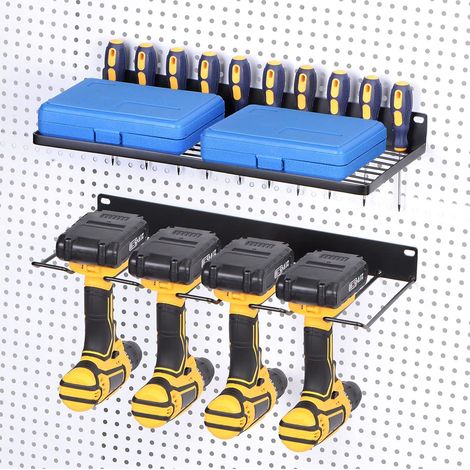 Organisateur d'outils électriques Sourcing Map, 2 niveaux séparés, 8 étagères de rangement pour