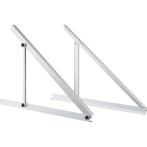 Soportes para paneles solares, aleación de aluminio duradera, 71 cm (28 pulgadas), soporta hasta 68 kg (150 libras), ángulo ajustable, diseño plegable. (1/5)