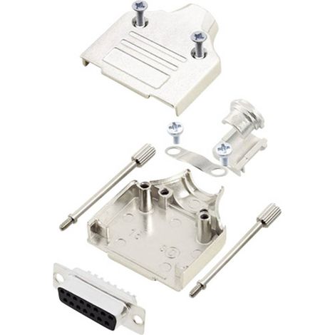 encitech MHDM-15-DBS-K 6355-0005-12 KIT connettori femmina SUB-D 180 ° Numero Poli (num): 15 Punte a saldare 1 KIT