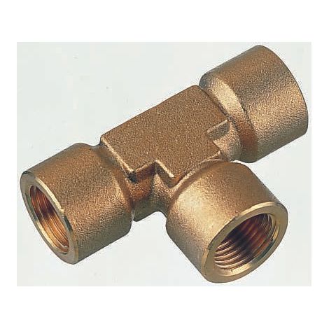 Raccord en T Laiton Legris BSPP Femelle 3/4pouce - Femelle 3/4pouce ( Prix pour Paquet de 2 )