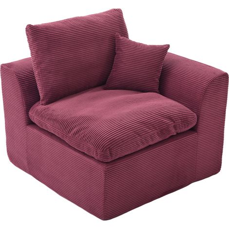 Modernes minimalistisches Stoffsofa Einzelsitzer-Wohnzimmersofa Weicher und bequemer Sessel Mit Kissen Lieferbar mit Kissen Freizeitsofa im nordischen Stil Es wird empfohlen, zwei Sofas zu kaufen, um (1/5)