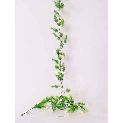 Guirlande de 30 marguerites artificielles plastique L 180 cm