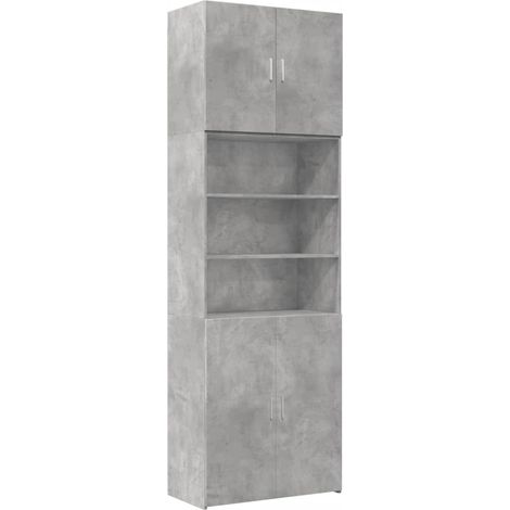 Credenza buffet cassettiera mobile contenitore organizer cucina soggiorno soggiorno alto 80 x 42,5 x 249 cm pannelli compositi grigio