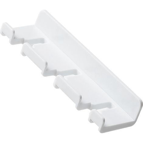 Cintre de prise de charge, sans perçage, crochet auto-adhésif, support mural pour brosse à dents, pour salle de bain, salle de repos, blanc (1/5)
