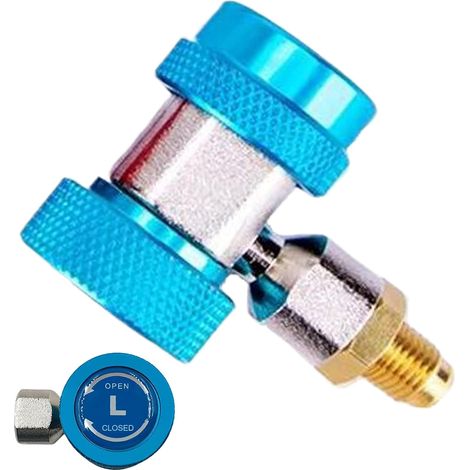 1 Adaptateur R134a, Connecteur Rapide Étanche, Accessoire Climatisation Voiture Camping-Car (1/5)