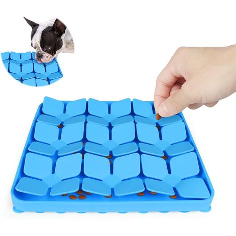 Silikon-Schnüffelmatte für Hunde, interaktives Spiel zur geistigen Anregung und zum Stressabbau, ideal für langsames Füttern und Geruchstraining.