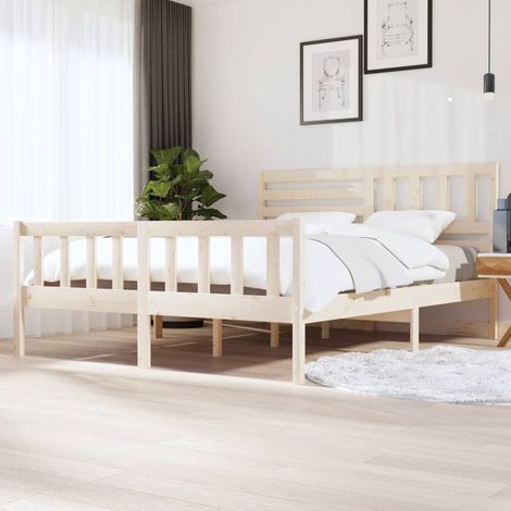 Bed Frame without Mattress Super King Solid Wood vidaXL (1/5)