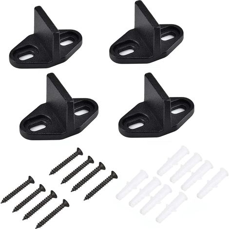 Pièces Guide Porte Coulissante, Guide Porte Galandage Sol pour Porte en Bois/Placard/Grange, avec Vis et Tube D'expansion. (1/5)