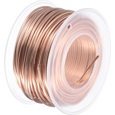 Fil De Cuivre Souple 16 Gauge Fil De Cuivre Nu 99.9% naturel 65.6 FT, 1.3mm, Fil Solide, Pour DIY Décoration Jardinage, (20Meter) (1/5)