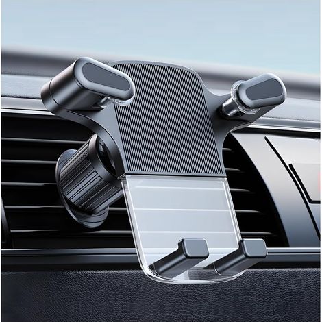 Support Téléphone Voiture, Gravité Grille Aération Porte Portable Voiture, Ventilation Accroche Smartphone Voitures, Porte Universel Téléphone pour Voiture, 360° Rotation Libération Rapide (1/5)