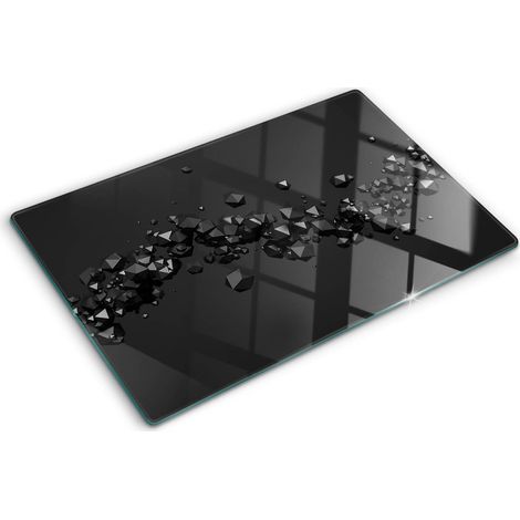 Planche à découper en verre trempé 80 x 52 cm – Ultra-résistante aux chocs et à la chaleur – Hygiénique et facile à nettoyer (1/5)