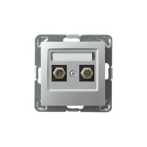 Prise antenne double Ospel gpa-2yf/m/18 montage affleurant mat