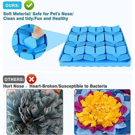 Tapis de détection de odeurs pour chien, tapis d'entraînement olfactif, tapis d'alimentation interactif pour animaux de compagnie, tapis d'alimentation anti-ennui (1/4)