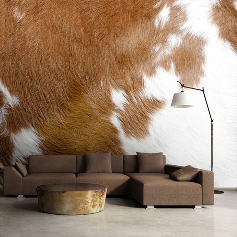 Papier peint peau de vache - 250 x 193 cm (1/4)