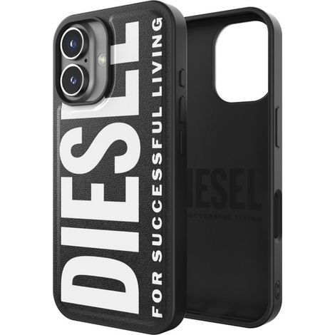 Funda moldeada Diesel Core con Magsafe FW24 para iPhone 16 en negro/blanco - 8720986293846