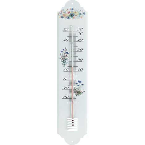 Thermomètre traditionnel intérieur ou extérieur – Acier – Relevé de température sans électricité – Usage professionnel – Inovalley (1/2)