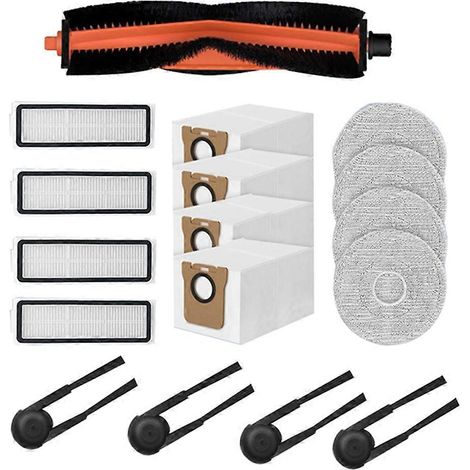 Accessoires et pièces détachées pour aspirateur robot Xiaomi Mijia 5C OV42CN : brosse principale, filtre HEPA, lingette de nettoyage et sac à poussière. (1/5)