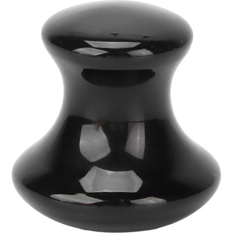Outil de Massage en Obsidienne Forme Champignon, Pierre Gua Sha pour Visage, Méditation et Relaxation en SPA (1/5)