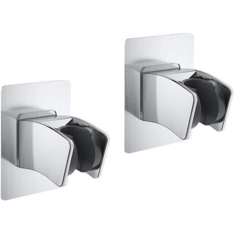 Shower Head Holder, Hand Shower Holder, 2PCS Adjustable Self Adhesive Wall Mounted Shower Holder Without Drilling (1/5)