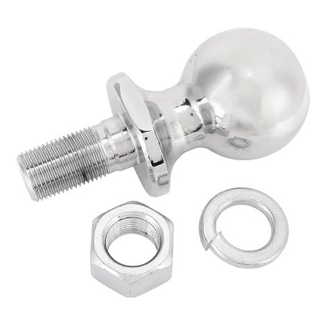 Trailer Hitch Ball, 1-7/8" Diameter Chrome Hex Nut Hitch Ball, ATV, UTV, Lawn Tractor Hitch Ball, 2000 LB, 5/8 x 1 3/4" Shank (1/5)