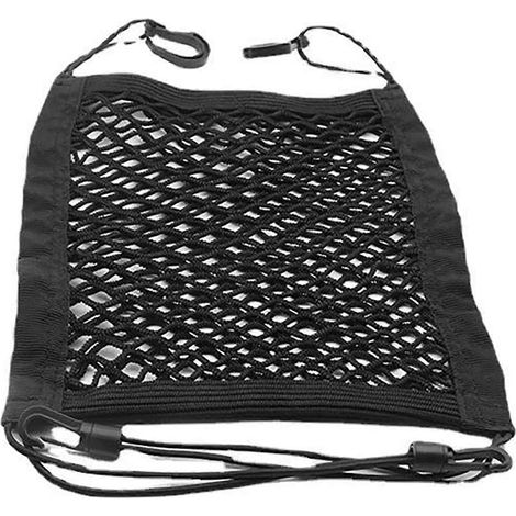 Sac de rangement en filet pour siège auto, élastique, double couche, support pour dossier de siège, organisateur universel en maille pour voiture (1/4)