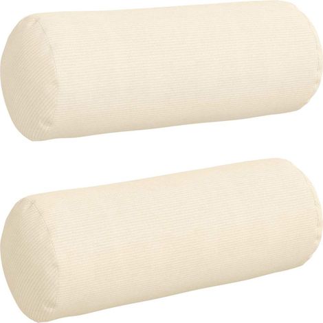 Maison Exclusive - Bolsterkissen 2 Stück Creme Ø 25 x 70 cm Cords