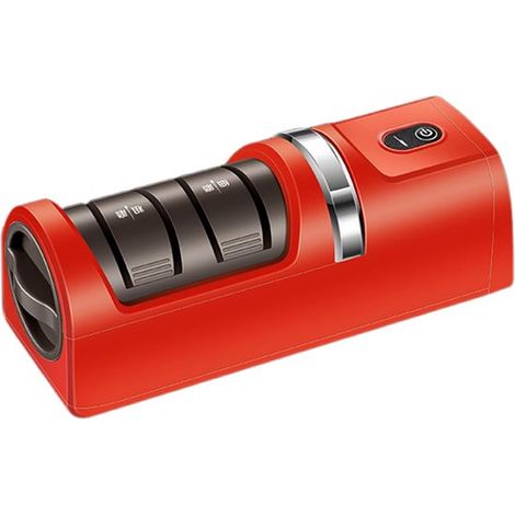 Cortador de cuchillas eléctrico，afilador eléctrico para cuchillos de cocina: cortador de cuchillas eléctrico profesional recargable automático (1/5)