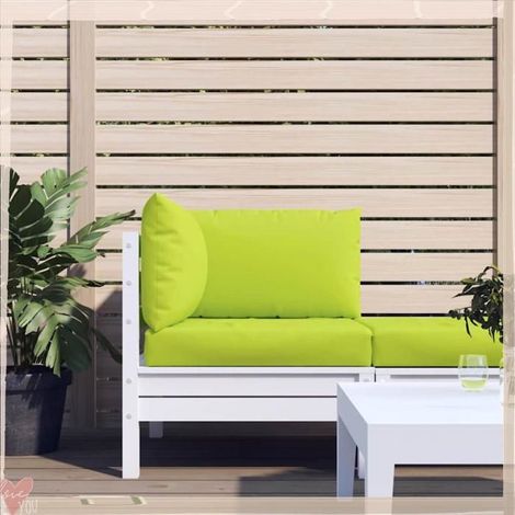 361784 Coussins de palette lot de 3 vert vif tissu oxford (1/5)