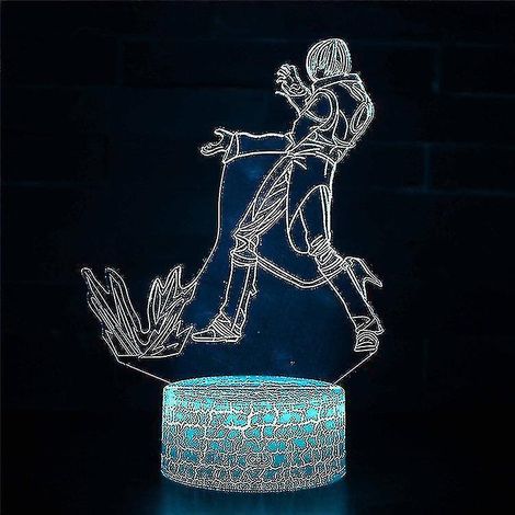 Lampe à illusion 3D, 7 couleurs à changement optique, lumière tactile, USB et télécommande, style Art Déco, pour une ambiance romantique (1/4)