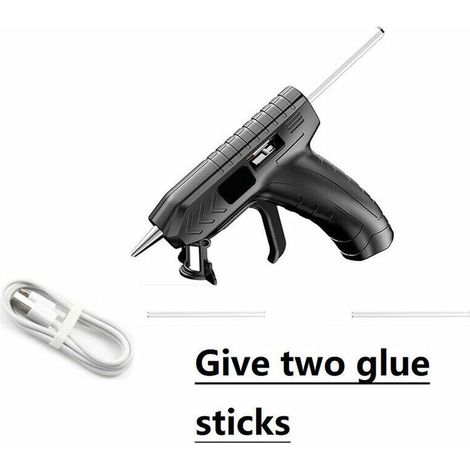Ulisem Pistolet à colle thermofusible sans fil 3.6V, rechargeable par USB, haute température, idéal pour les réparations et bricolages à domicile. (1/5)