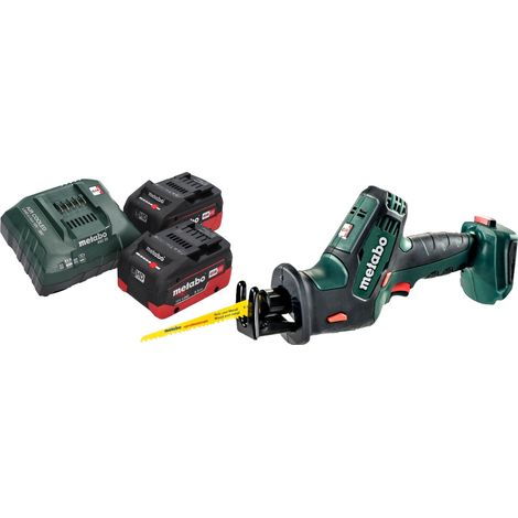 Metabo SSE 18 LTX Sierra de sable compacta sin cable 18 V 13 mm + 2x batería LiHD 5,5 Ah + cargador
