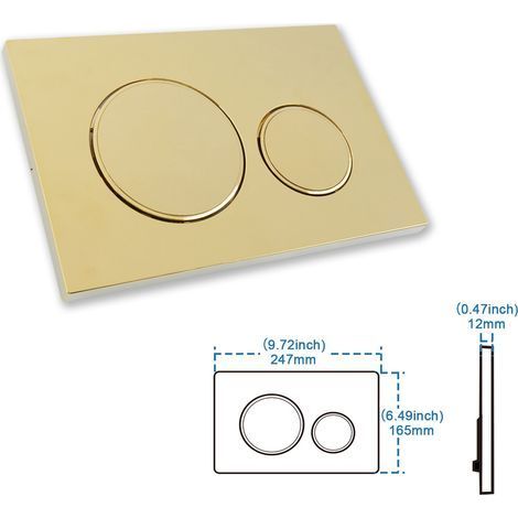 Versteckte Abdeckung Sigma20 Glänzender Goldring Toilettenfüllknopf