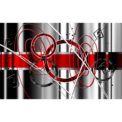 Affiche abstrait rouge variation - 60x40cm - made in France (1/5)
