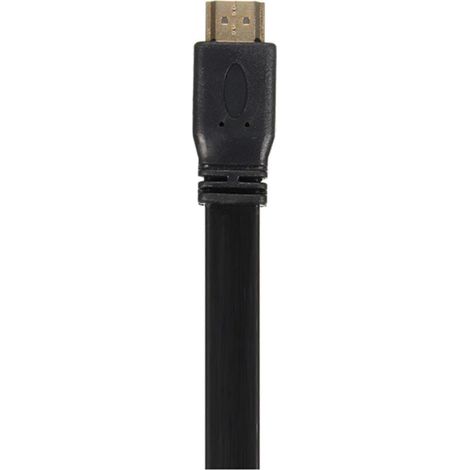 Deux câbles courts HDMI mâle-mâle à fiche plate, Full HD, adaptés à l'audio et à la vidéo, aux téléviseurs HD, aux PS3 et autres appareils. (1/4)