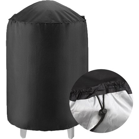 Housse de protection 190T pour barbecues à charbon haut de gamme, housse imperméable et résistante aux UV, noire, 61 x 72 cm (24 x 28,5 pouces). (1/5)