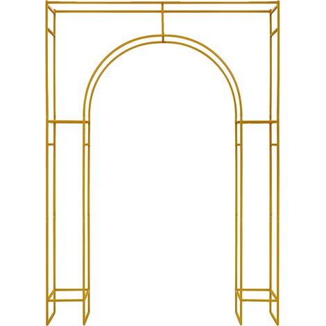 Arco de boda, acero al carbono resistente, fondo personalizable, dorado. (1/2)