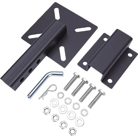 Support d'étau d'attelage Robuste pour Camion, Kit de Plaque de Montage de Treuil, Support 'étau Réglable avec Construction en Acier au Carbone, Idéal pour Récepteur de 2 Pouces, Remorque (1/5)
