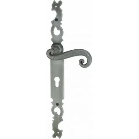 Colocada sobre una placa cilíndrica de hierro gris para el grifo.