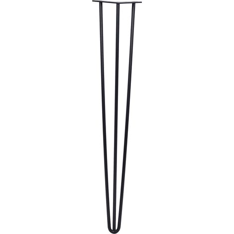 Ensemble de 4 pieds de table en métal à épingle à cheveux 71 cm/76 cm, en fer massif, pour ordinateur portable (76 cm)