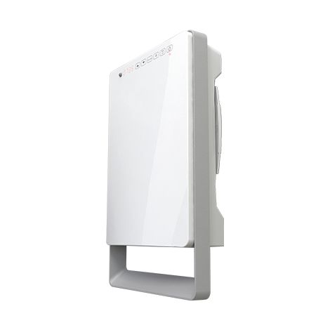 Radiateur soufflant mural 1800W – Sèche-serviettes électrique ultra plat 11cm – Programmation hebdomadaire – Protection IP24 – Aurora