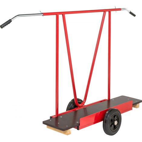 Kongamek Plattenwagen pulverbeschichtet in rot 1707x540x1122mm mit Luftbereifung