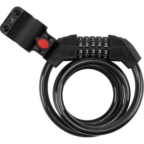 Chaîne Antivol Velo,Cadenas de velos Long 120cm x 12mm, Cable Antivol pour Vélo Scooter Motos Portail Vélo avec 5 Chiffres Intelligente Code et Vélo Poussette,Verrouillage à Vélo Antivol (1/5)