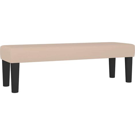 vidaXL Banco de cuero sintético color capuchino 100x30x30 cm (1/2)